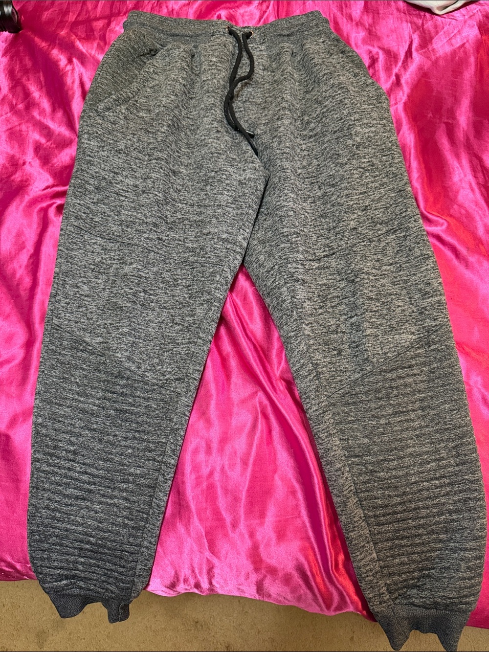Beverly Hills Grey Knit Jogger Pants - Comfortable Everyday Bottoms